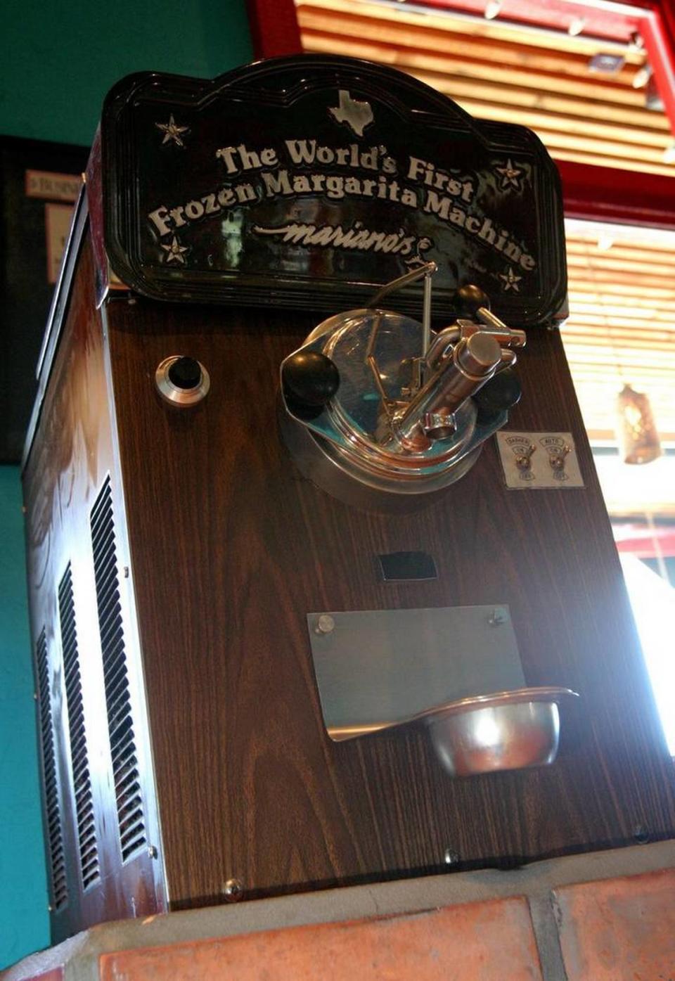 The first frozen margarita machine was invented by Mariano Martinez of Mariano’s Hacienda in Dallas and Arlington.