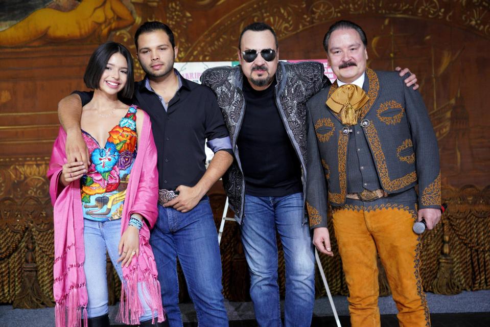 The Aguilar family legacy may run deep but it's more than music, it's history. (L-R) Recording artists Angela Aguilar, Leonardo Aguilar, Pepe Aguilar and Antonio Aguilar Jr. are redefining and modernizing tradition with their 22-date "Jaripeo Sin Fronteras" tour.