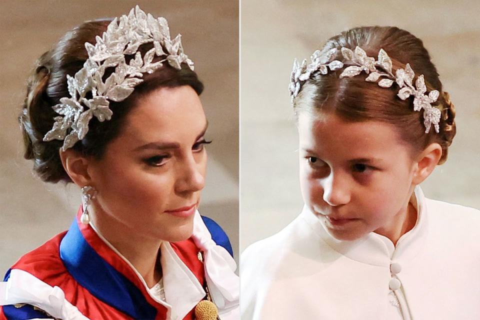 Kate Middleton and Princess Charlotte Wear Matching Headpieces at King ...