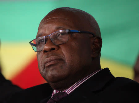 Chairman of Zimbabwe's War Veterans Association Christopher Mutsvangwa attends a meeting in Harare, March, 23, 2017. REUTERS/Philimon Bulawayo