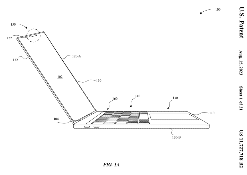 Apple patent of Face ID on MacBook 