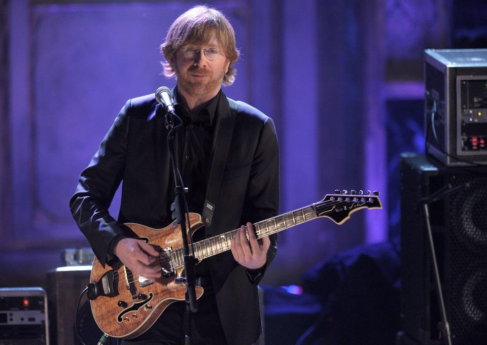 Trey Anastasio of Phish performs onstage at the 25th Annual Rock And Roll Hall of Fame Induction Ceremony at the Waldorf Astoria on March 15, 2010 in New York City.