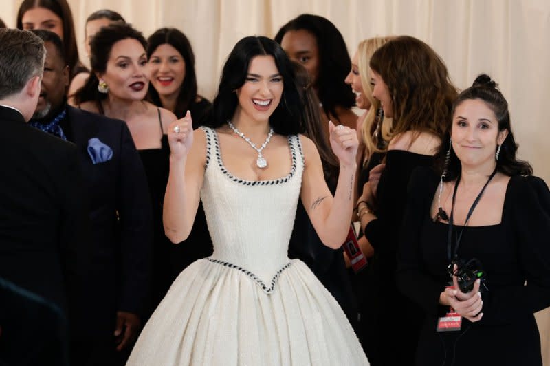 Dua Lipa attends the Costume Institute Benefit at the Metropolitan Museum of Art in May. File Photo by John Angelillo/UPI