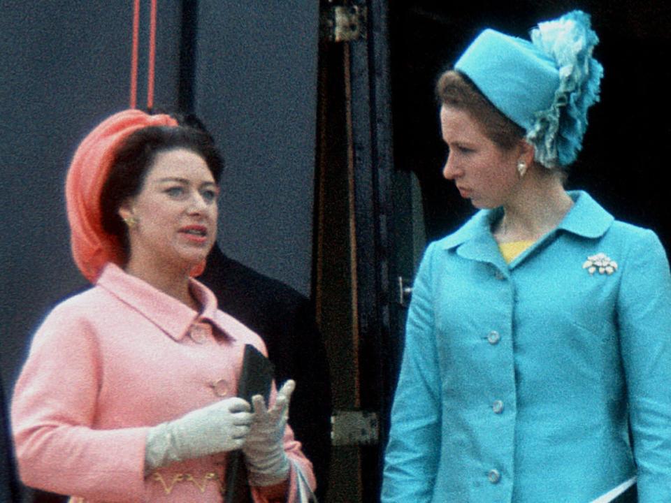 Princess Margaret and Princess Anne in 1969.