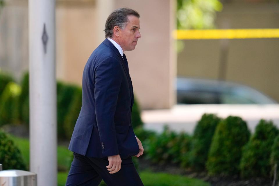 President Joe Biden’s son Hunter Biden arrives for a court appearance Wednesday, July 26, 2023, in Wilmington.