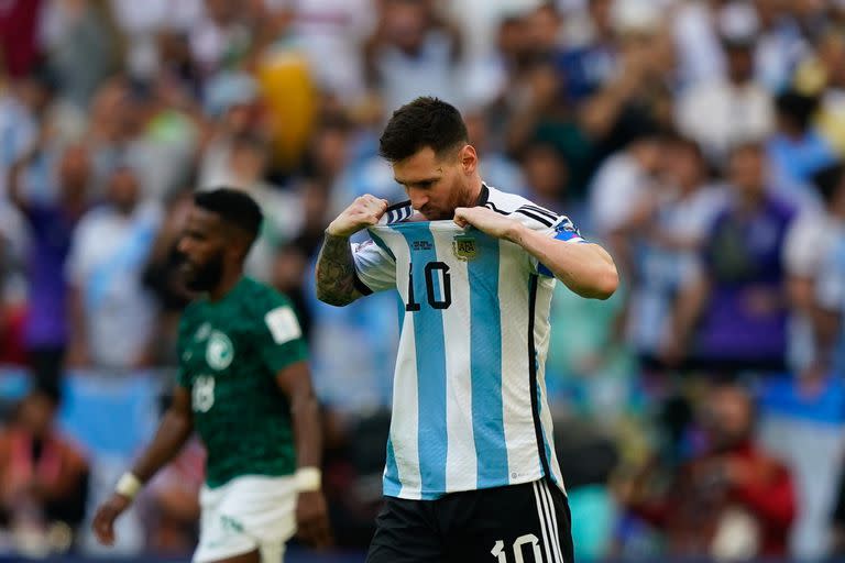 La desazón de Messi en el Estadio Lusail