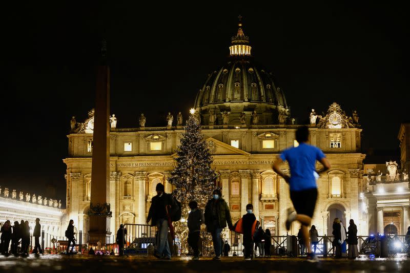 Pope Francis celebrates Christmas Eve mass, at the Vatican