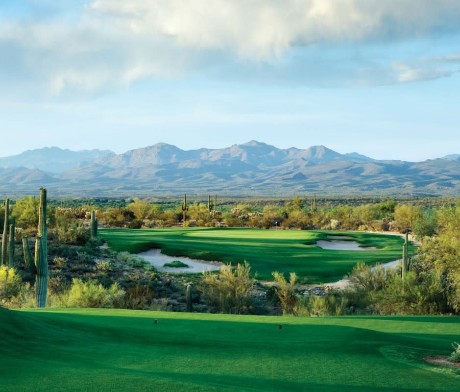 <p>Scottsdale, AZ is the heartbeat of desert golf, but the Grand Canyon State’s best one-two punch is a casino course combo thirty minutes northeast on Fort McDowell Yavapai Nation land. Most of We-Ko-Pa's well-deserved love goes to the Saguaro Course, a Coore/Crenshaw blueprint that naturally unspools in the majestic Arizona landscape. Both it and its sister course, Cholla, offer players unbroken views of multiple mountain ranges—the Superstitions, McDowells, and Mazatzals to name a few.</p>