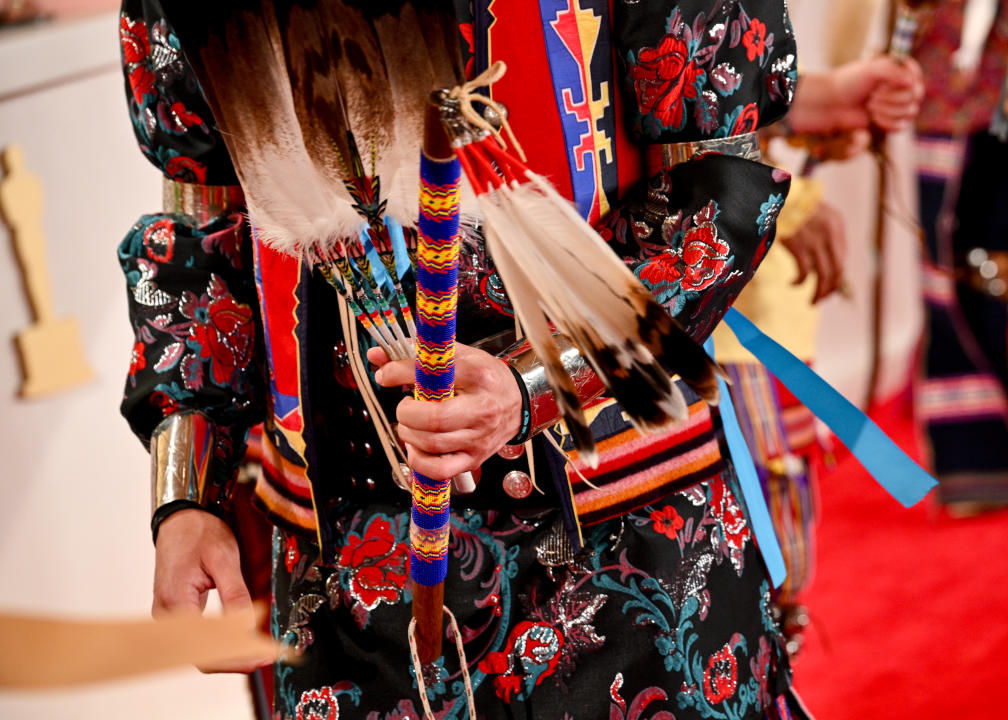 A member of the Osage Nation at the 96th Annual Oscars held at at the Ovation Hollywood on March 10, 2024 in Los Angeles, California. (Photo by Michael Buckner/Variety via Getty Images)