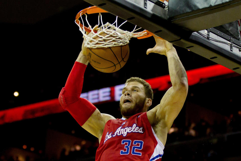 SAN ANTONIO, TX - MAY 15: Blake Griffin #32 of the Los Angeles Clippers dunks against the San Antonio Spurs in Game One of the Western Conference Semifinals in the 2012 NBA Playoffs at AT&T Center on May 15, 2012 in San Antonio, Texas. NOTE TO USER: User expressly acknowledges and agrees that, by downloading and or using this photograph, User is consenting to the terms and conditions of the Getty Images License Agreement. (Photo by Justin Edmonds/Getty Images)