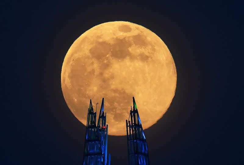 The Supermoon visible over Britain