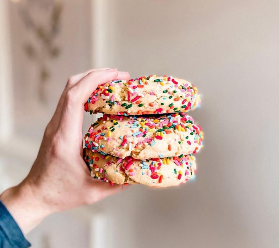 The giant Funfetti Cookie from BluffCakes, a bakery at 7850 Poplar Ave. in Germantown, TN.