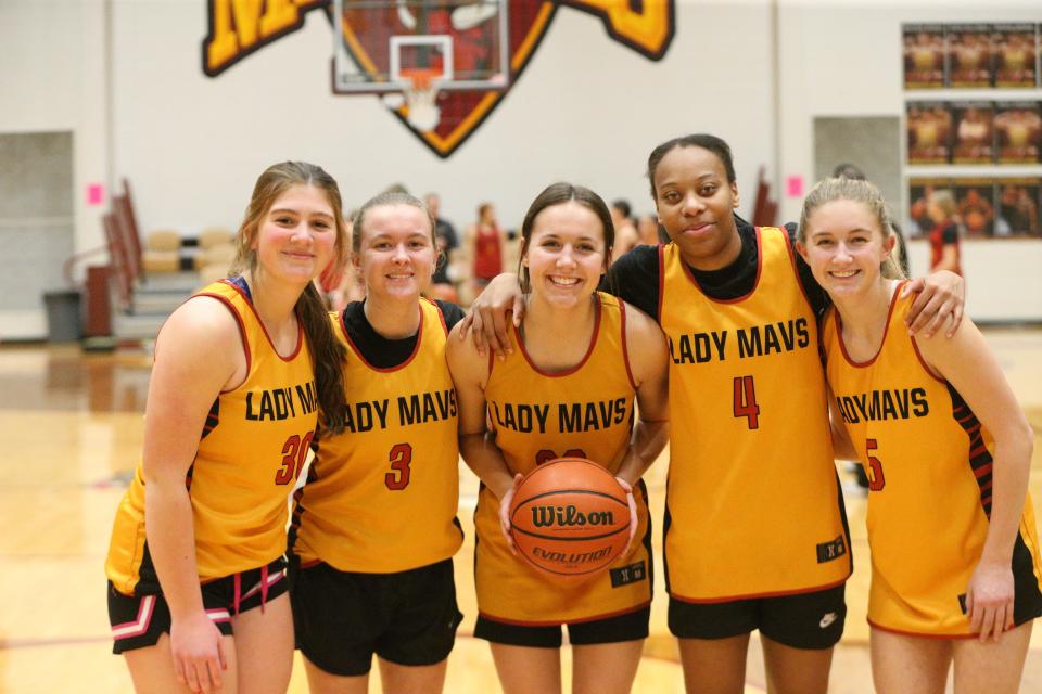 McCutcheon sophomores Ellah Anderson, Camille Gaddis, Claire DeFreese, freshman Ameria Gibson and sophomore Emma Wykoff have been key to the Mavericks overall success in the 2023-2024 season.