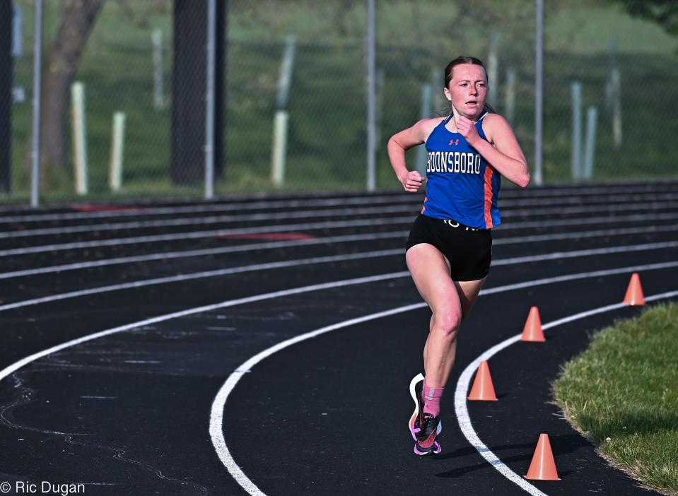 Boonsboro's Caroline Matthews won the girls 3,200.