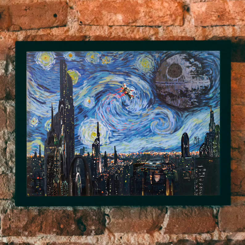 starry night star wars painting, best star wars gifts