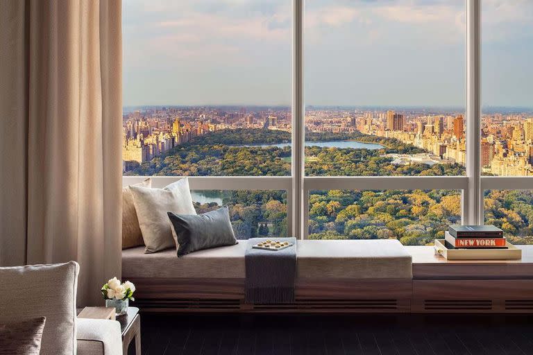 Vista desde el Park Hyatt New York, donde se hospeda la comitiva argentina con Alberto Fernández