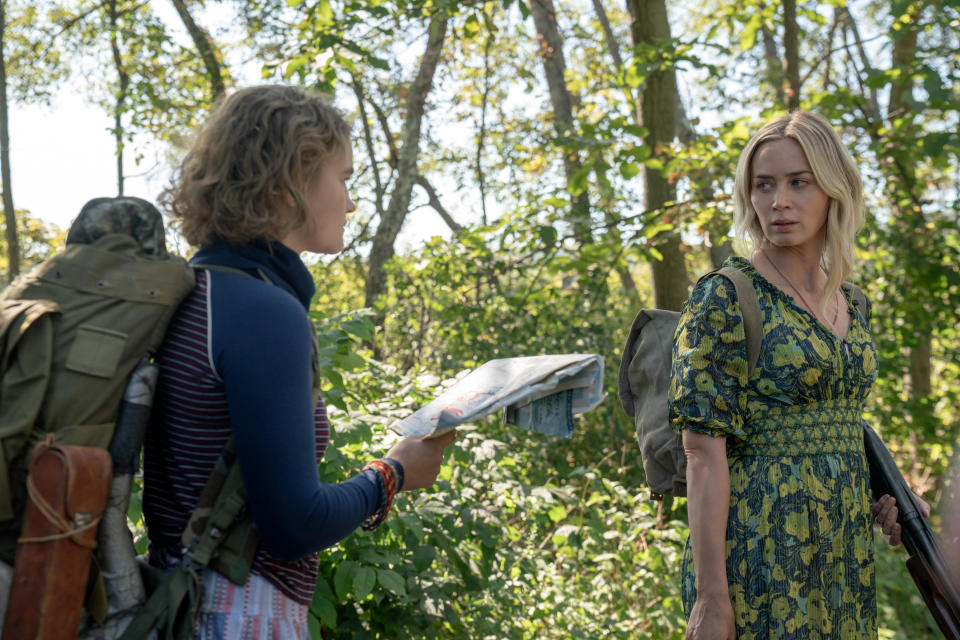Regan (Millicent Simmonds) and Evelyn (Emily Blunt) in 'A Quiet Place Part II' (Photo: Jonny Cournoyer/Paramount Pictures)
