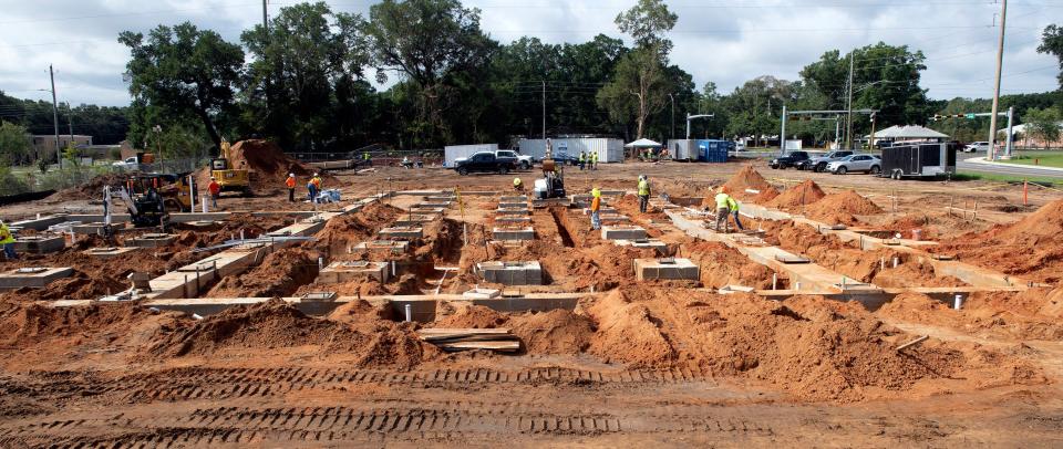 Construction is underway for a new emergency care facility in the Pea Ridge area on Tuesday, July 11, 2023. HCA Florida West is building the new $12 million healthcare facility at the corner of U.S. Highway 90 and the Pea Ridge Connector.