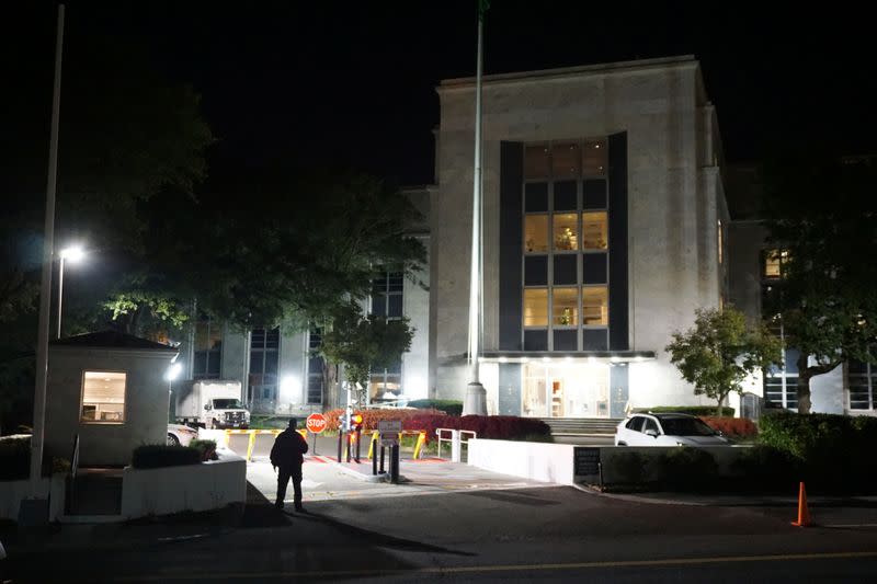 Exteriors of the Saudi Embassy in Washington