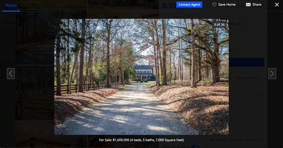 An Edgefield home built in 1776 is for sale, according to a Zillow listing.