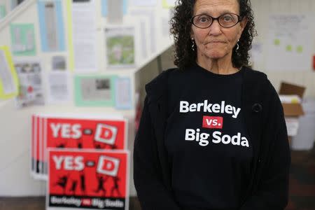 Dr.Vicki Alexander, co-chairman of the "Yes on D" campaign, poses for a portrait at the Measure D election headquarters in Berkeley, California November 3, 2014. REUTERS/Robert Galbraith