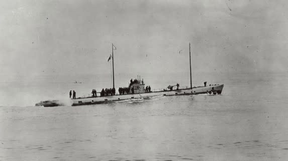 German U-boat sunk during target practice