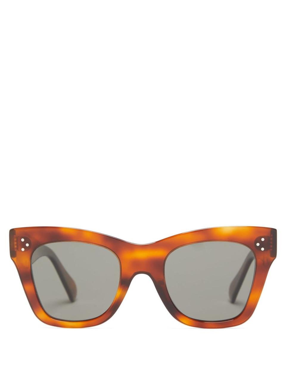 <p>Tortoiseshell sunglasses, £330, Celine Eyewear </p><p><a class="link " href="https://go.redirectingat.com?id=127X1599956&url=https%3A%2F%2Fwww.matchesfashion.com%2Fproducts%2FCeline-Eyewear-Square-tortoiseshell-acetate-sunglasses-1355195&sref=https%3A%2F%2Fwww.townandcountrymag.com%2Fuk%2Fstyle%2Ffashion%2Fg32698495%2Fwhat-to-wear-seaside-staycation%2F" rel="nofollow noopener" target="_blank" data-ylk="slk:Shop now;elm:context_link;itc:0;sec:content-canvas">Shop now</a></p>