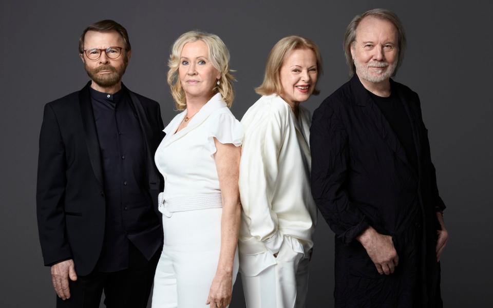 ABBA, from left, Bjorn Ulvaeus, Agnetha Faltskog, Anni-Frid Lyngstad and Benny Andersson - Baillie Walsh/Capitol Records