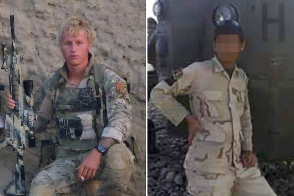 Alex (left) and Abdul worked alongside each other in the war in Afghanistan (Supplied)