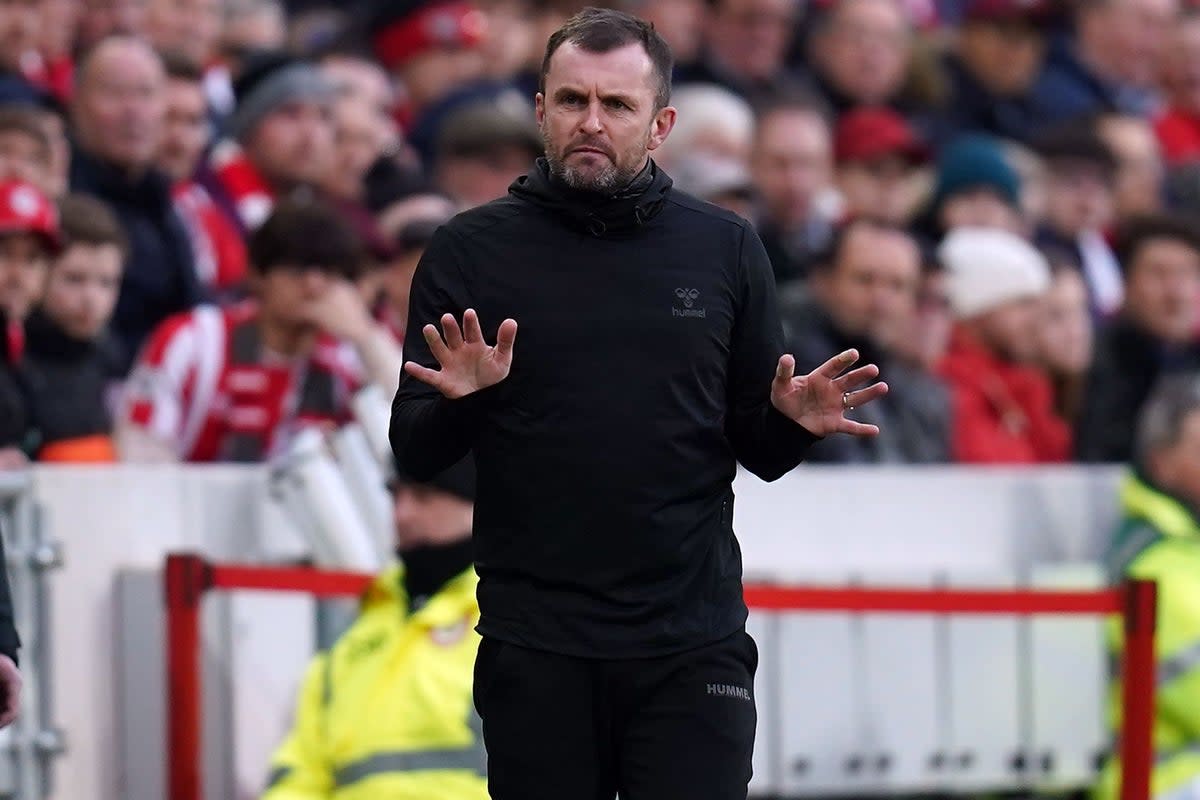 Southampton manager Nathan Jones is already under pressure (John Walton/PA) (PA Wire)