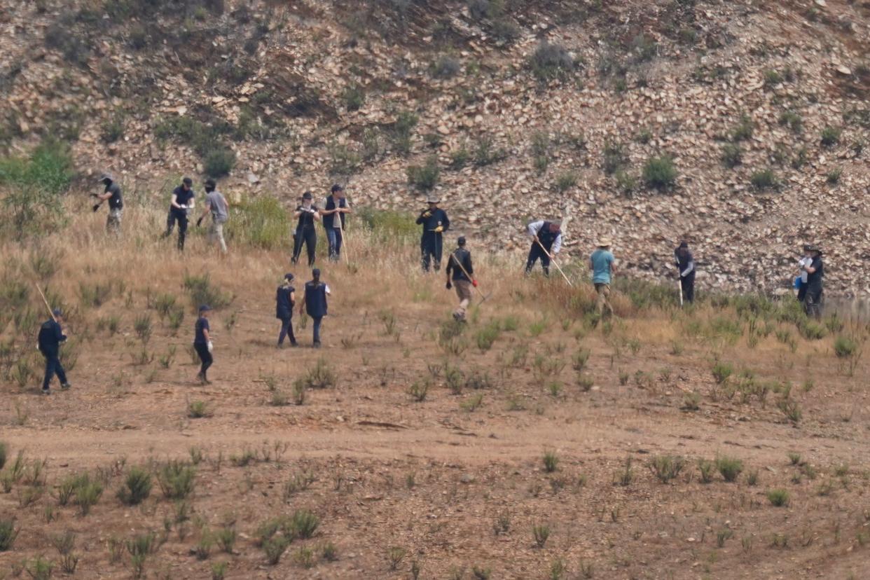 Personnel at Barragem do Arade reservoir, in the Algave, Portugal (PA)