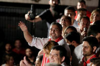 Paraguay's newly elected President Mario Abdo Benitez of the Colorado Party celebrates in Asuncion, Paraguay, April 22, 2018. REUTERS/Andres Stapff