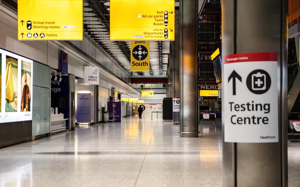 A sign of the times at Heathrow Arrivals - Getty