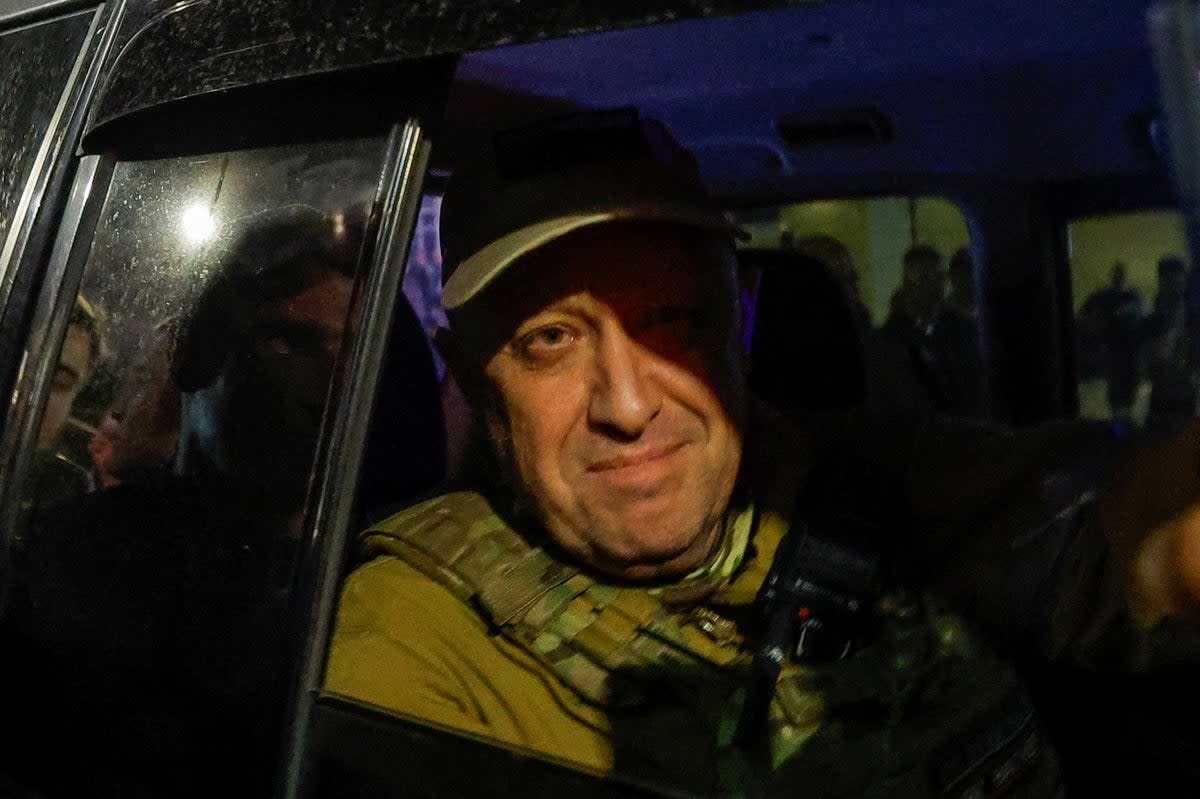 Wagner mercenary chief Yevgeny Prigozhin’s whereabouts are unclear (Reuters)