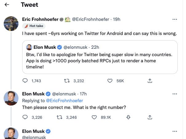 Eric Frohnhoefer deleted a tweet criticizing Elon Musk