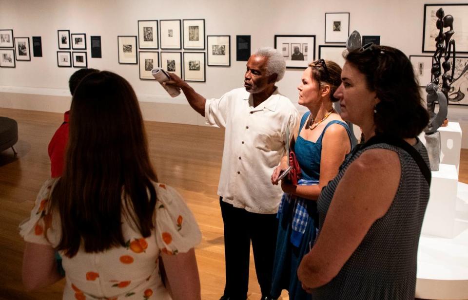 Judy and Patrick Diamond talks about their collection at a media viewing Thursday, June 29, for The Mint Museum’s new exhibit, The Vault, in Charlotte.