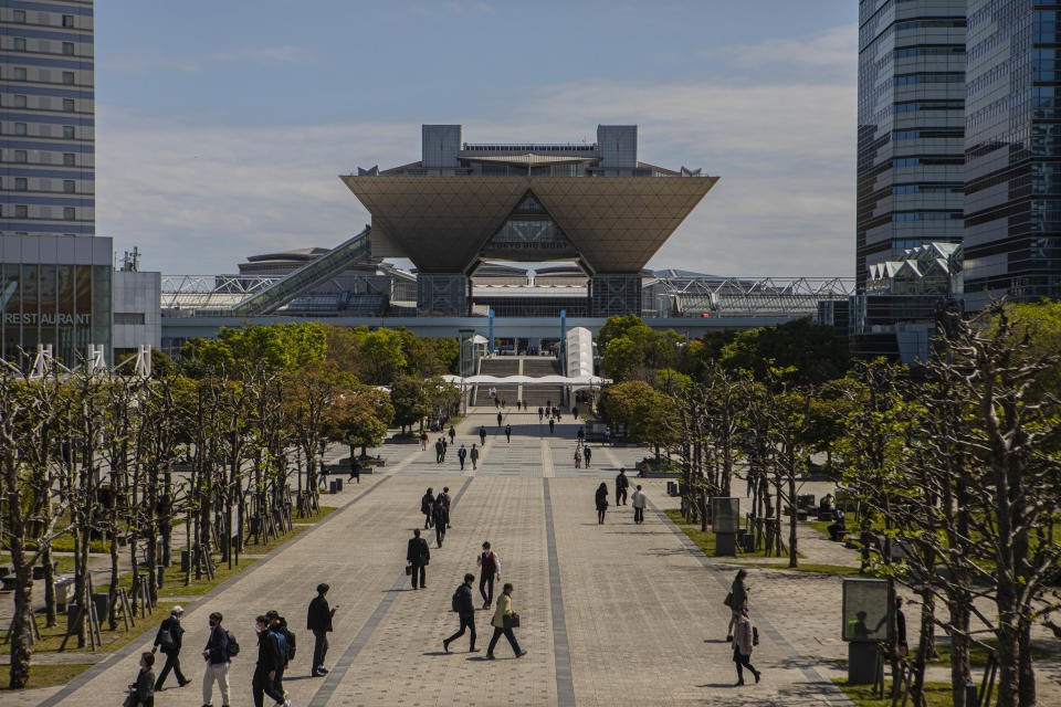 Big Sight, el principal centro informativo y de transmisión de los Juegos Olímpicos, en Tokio, el 15 de abril de 2021. (Hiroko Masuike/The New York Times)