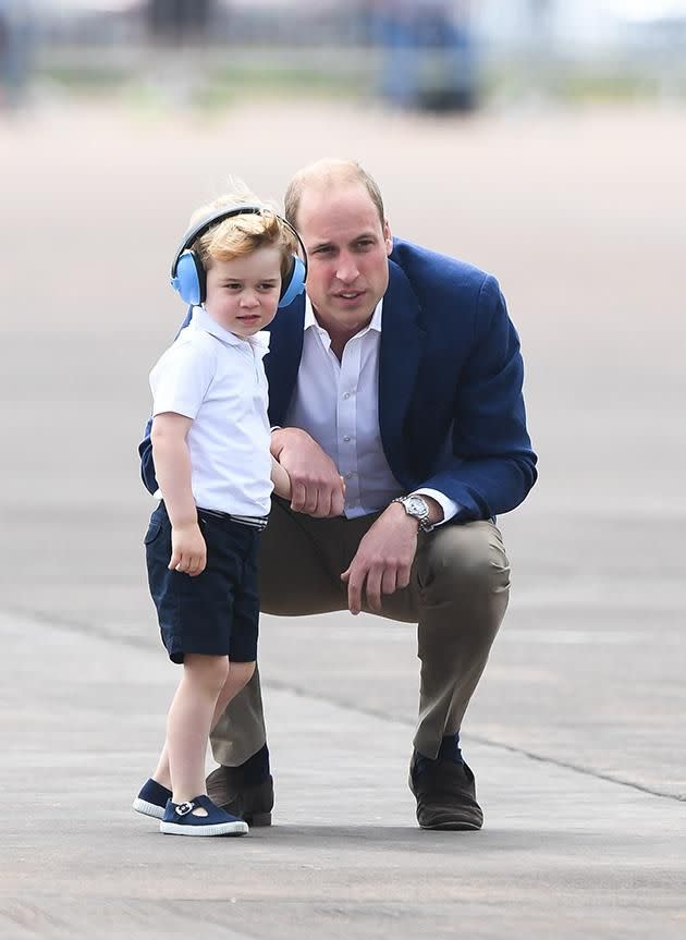 Prince William and Prince George. Photo: Getty Images.