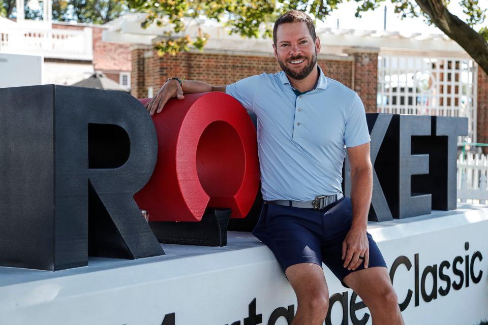 Detroit Golf Club president Jason Drumheller poses for a photo during Round 2 of the Rocket Mortgage Classic on Friday, July 29, 2022.