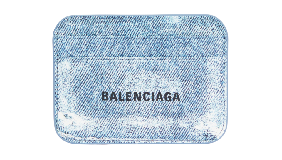 Balenciaga Printed leather card holder