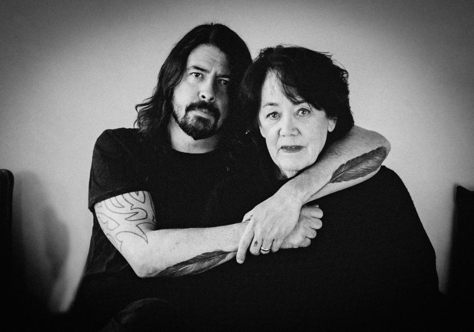 Dave Grohl with his mother, Virginia Grohl.