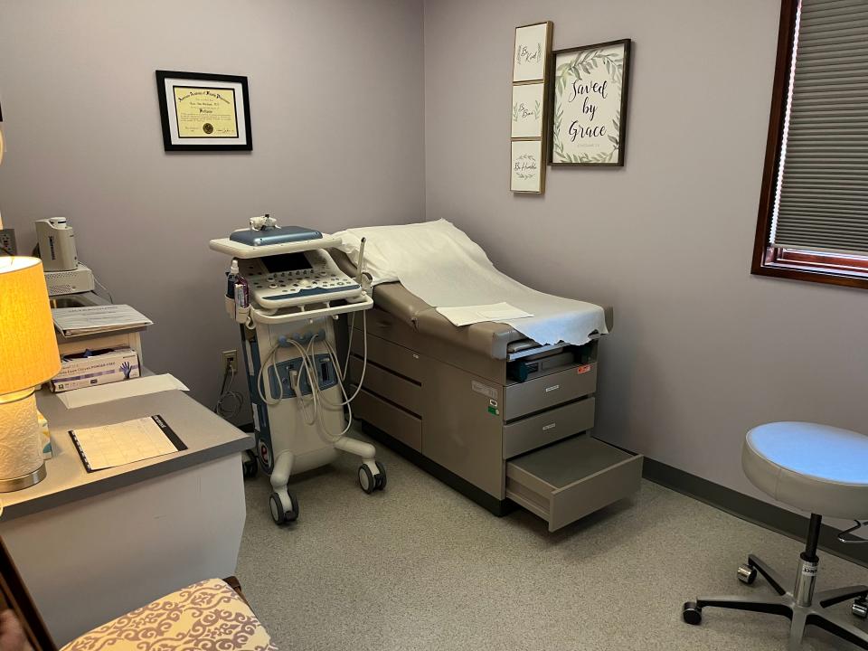 A patient room at Women's Choice Center, a pregnancy resource center in Bettendorf that would qualify for state dollars under the MOMS program.