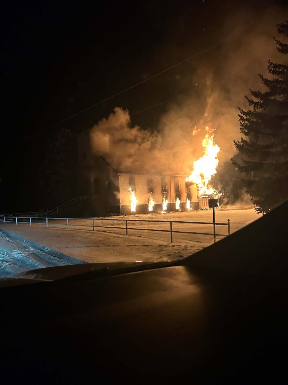 According to Wheatland County fire services, the church had been engulfed in flames by the time crews arrived in the morning of Dec. 20.