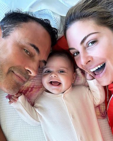 <p>Maria Menounos/Instagram</p> Keven Undergaro, Athena, and Maria Menounos