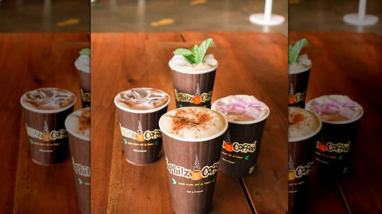 four Philz coffees