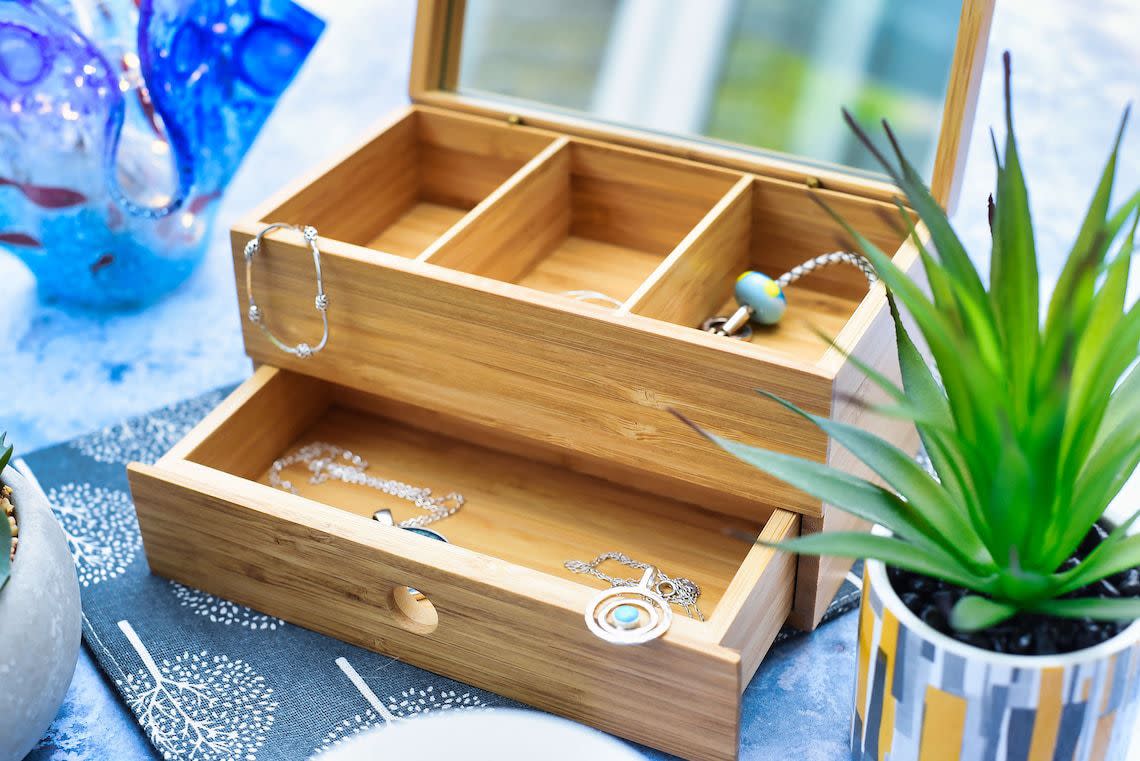 Personalized Bamboo Jewelry Box