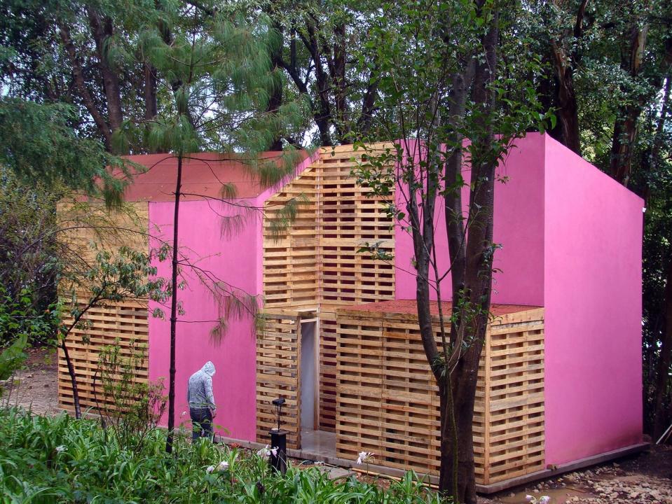 A brightly colored social housing project in San Cristobal, Mexico, by Tatiana Bilbao Estudio.