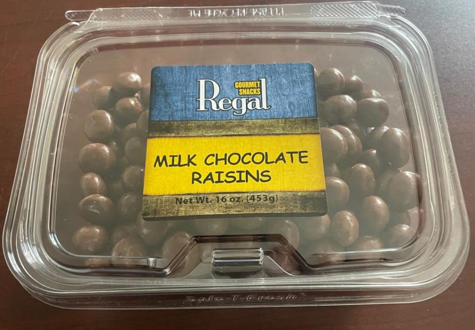 Regal Milk Chocolate Raisins 16 oz. container