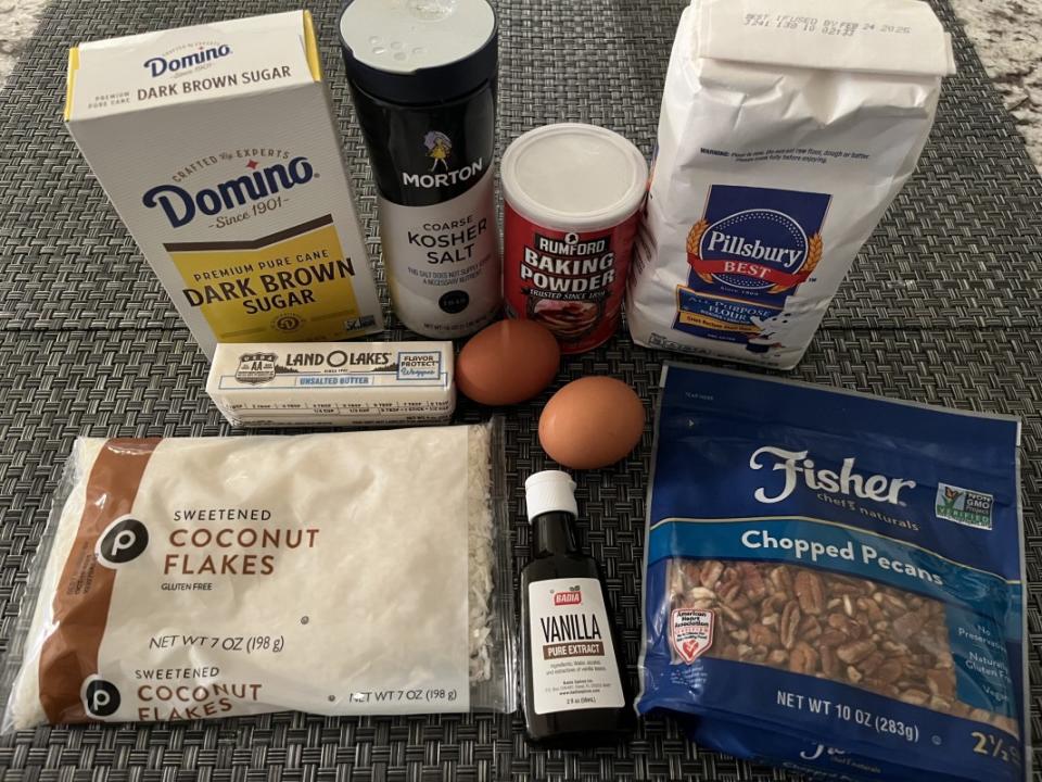 89-Year-Old Dream Bars Ingredients<p>Courtesy of Dante Parker</p>