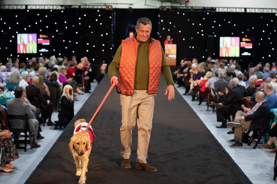 Andrew Mills rocks the runway at the 13th annual Animal Samaritans Men of the Desert fashion show and fundraiser on Dec. 4, 2022.